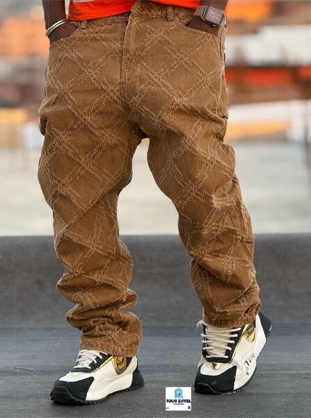 Pantalon cargo marron tendance