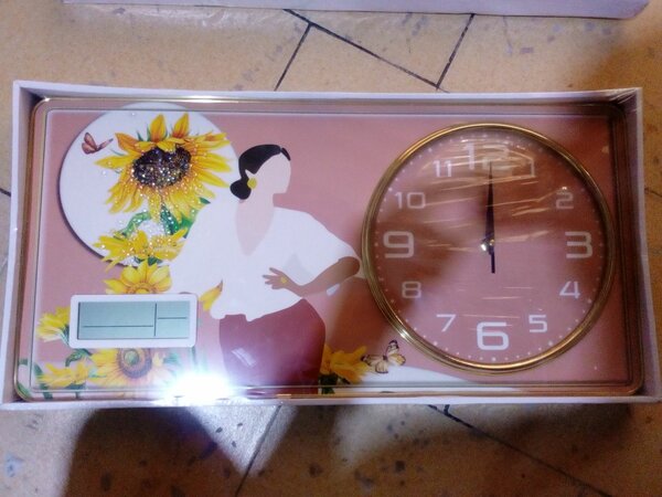 Horloge murale artistique design floral