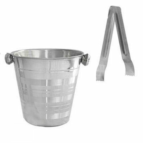 Seau À Glace / Champagne + Pince - Argent
