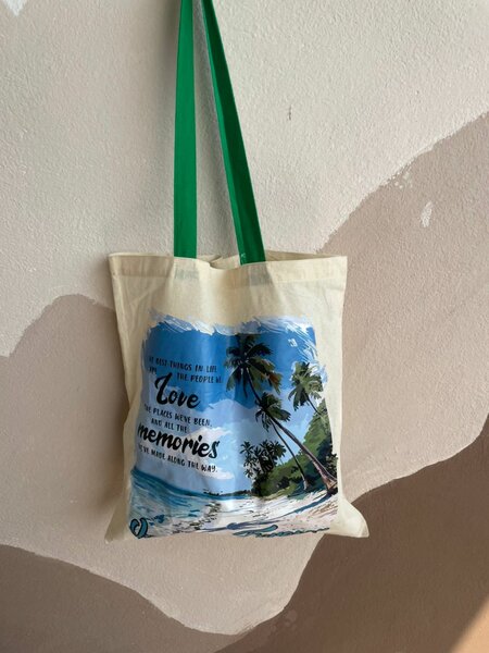 Sac en toile à motifs plage
