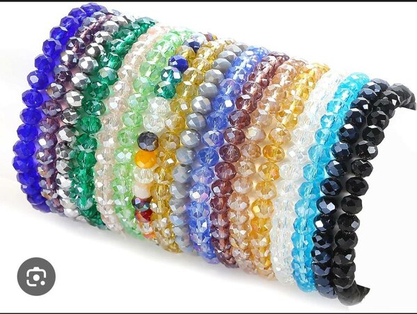 Bracelets en perles colorées