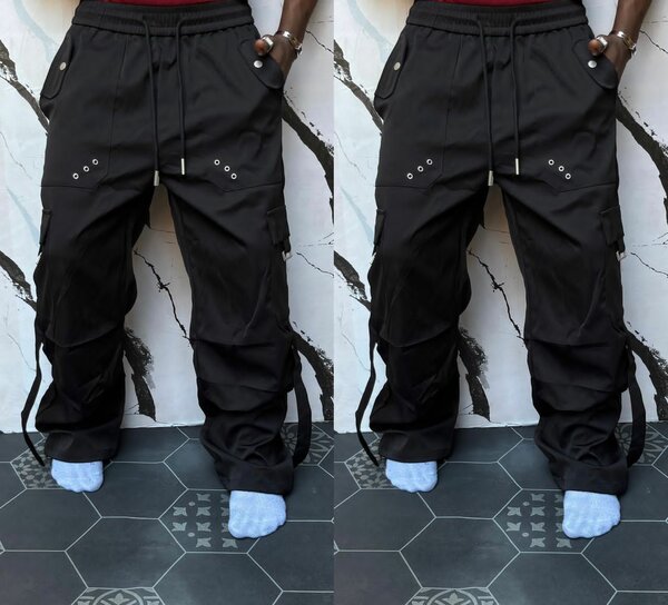 Pantalon cargo noir tendance