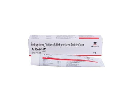 A RET HC CREAM contains Hydrocortisone, Hydroquinone, Tretin