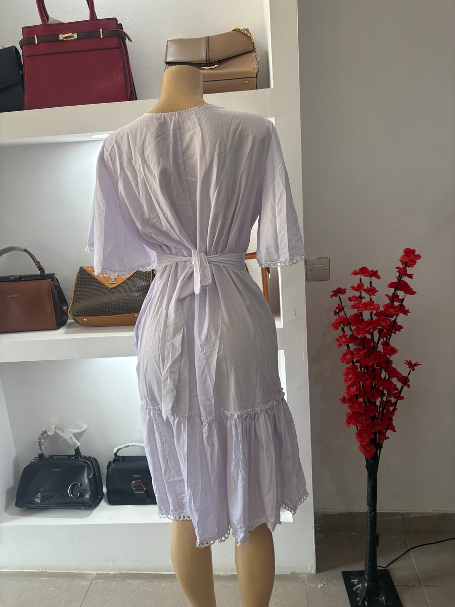 Robe blanche dentelle bohème