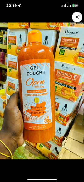Open white gel de douche