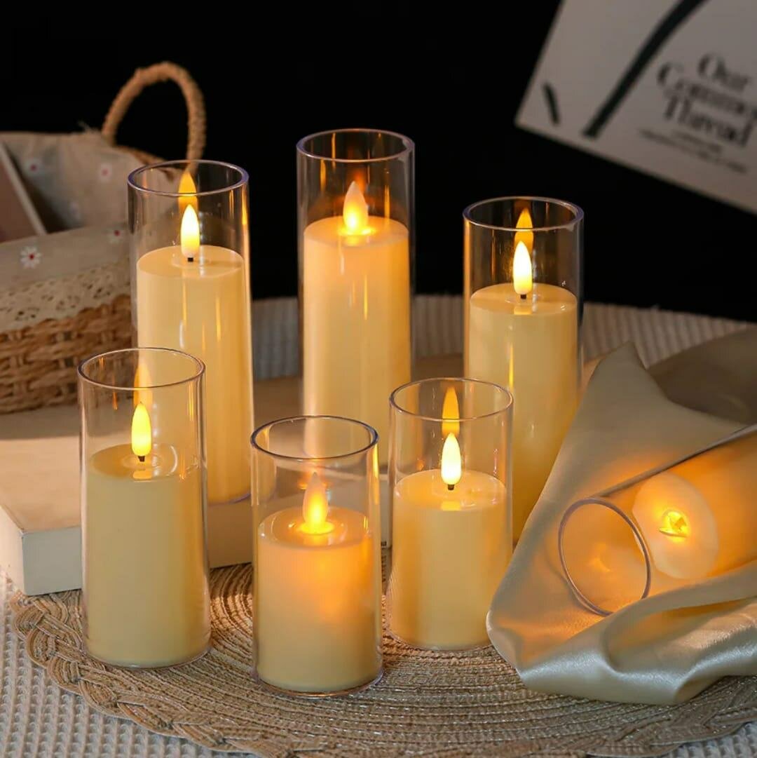 3 Bougies LED Flamme Réaliste