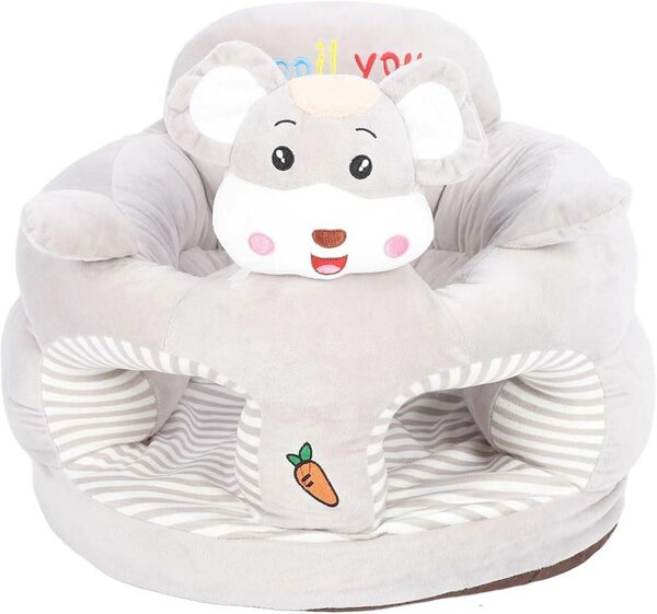 Chaise haute bébé en forme de souris grise