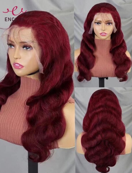 22 Inch Human Hair Wigs Transparent 13x4 Lace Frontal Wigs B