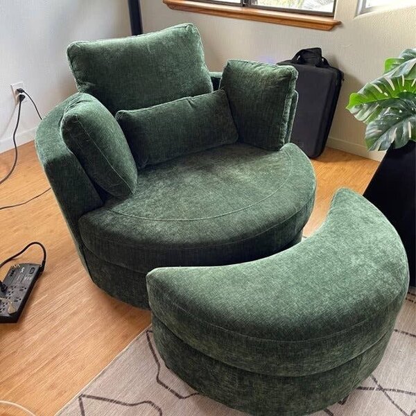 Fauteuil rond en velours