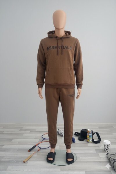 Sweat à capuche marron Essentials