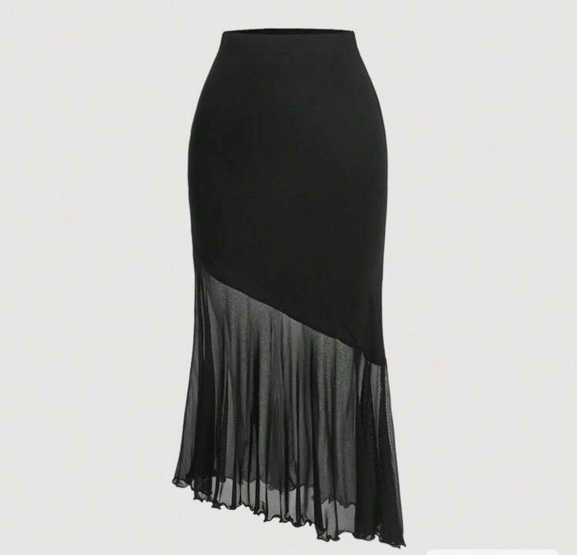 Ensemble élégant jupe et haut en maille