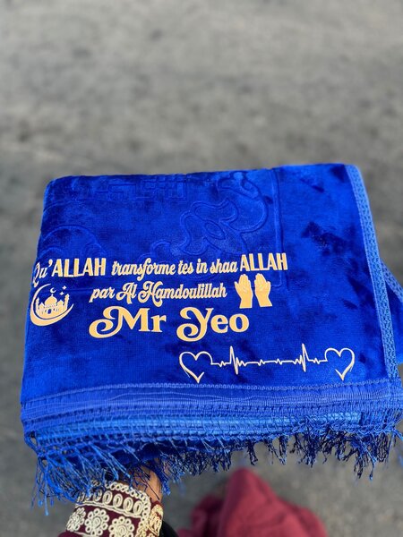 Tapis de prière personnalisé