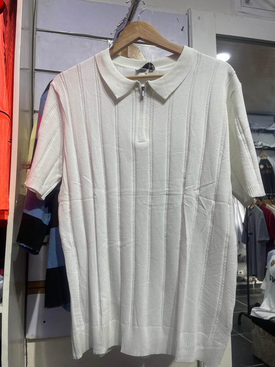 Polo à col en tricot léger