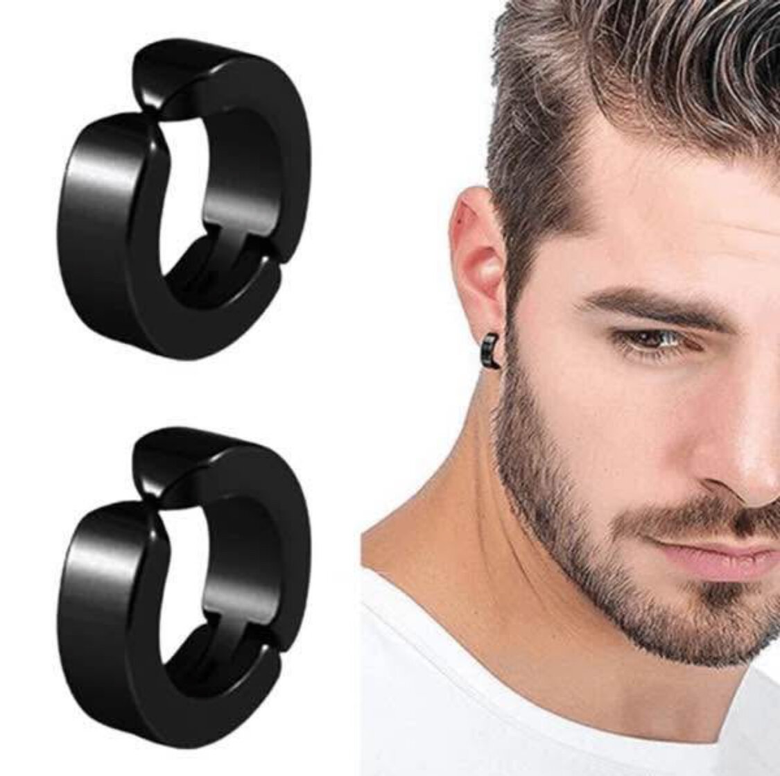 Boucles d'oreilles en acier inoxydable