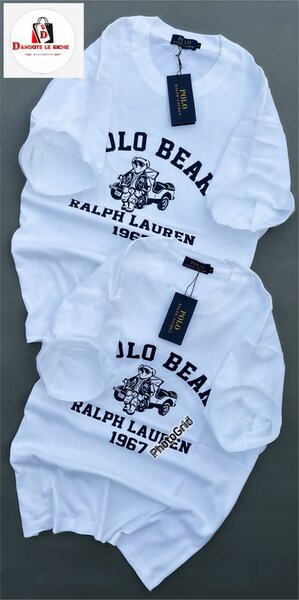 T-shirt Polo Bear Blanc Homme