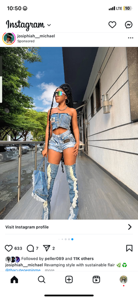 Customized thrifted jeans