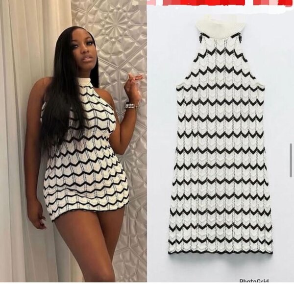 Robe à motif chevron chic