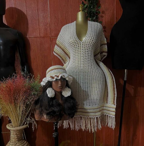 Robe en crochet élégante