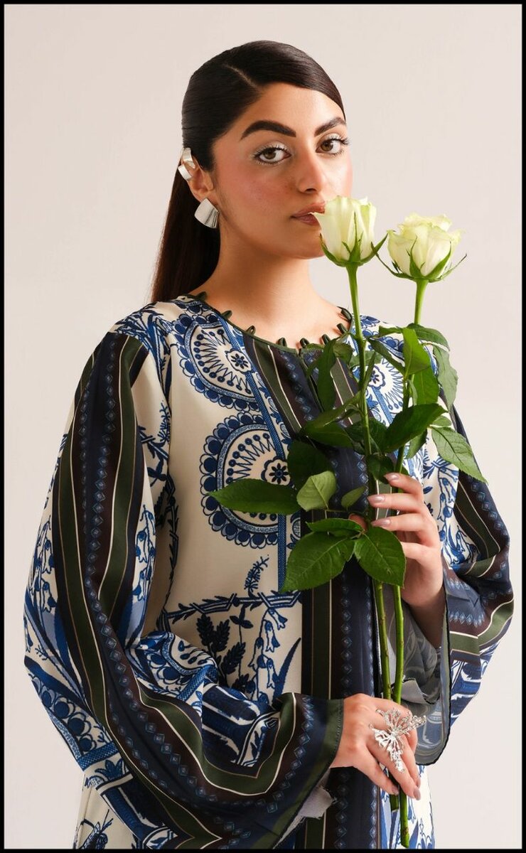 Woman's Stylish Stitched 2 Pcs Digital Printed Shirt with Pl