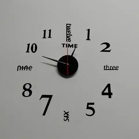 3d clock sticker