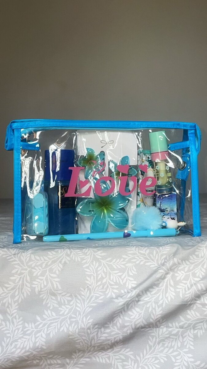 Trousse de toilette transparente