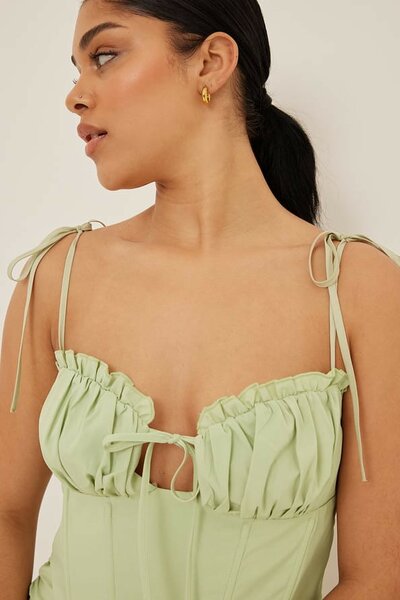 Green Corset Mini Dress
