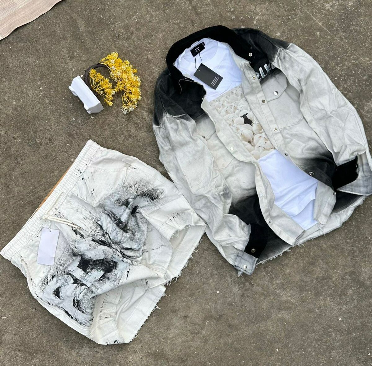 Ensemble vestes et shorts