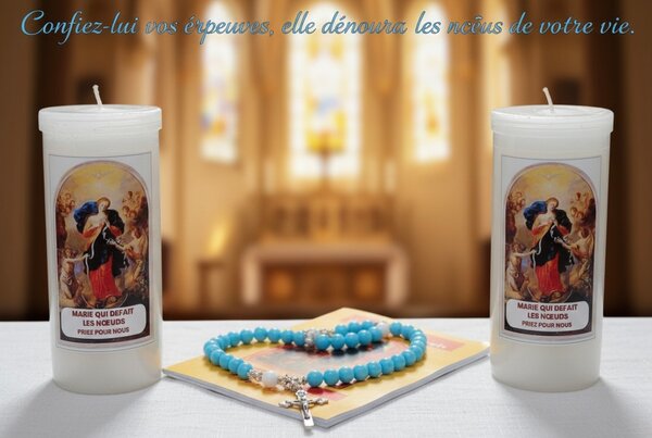 Bougie de neuvaine Religieuse