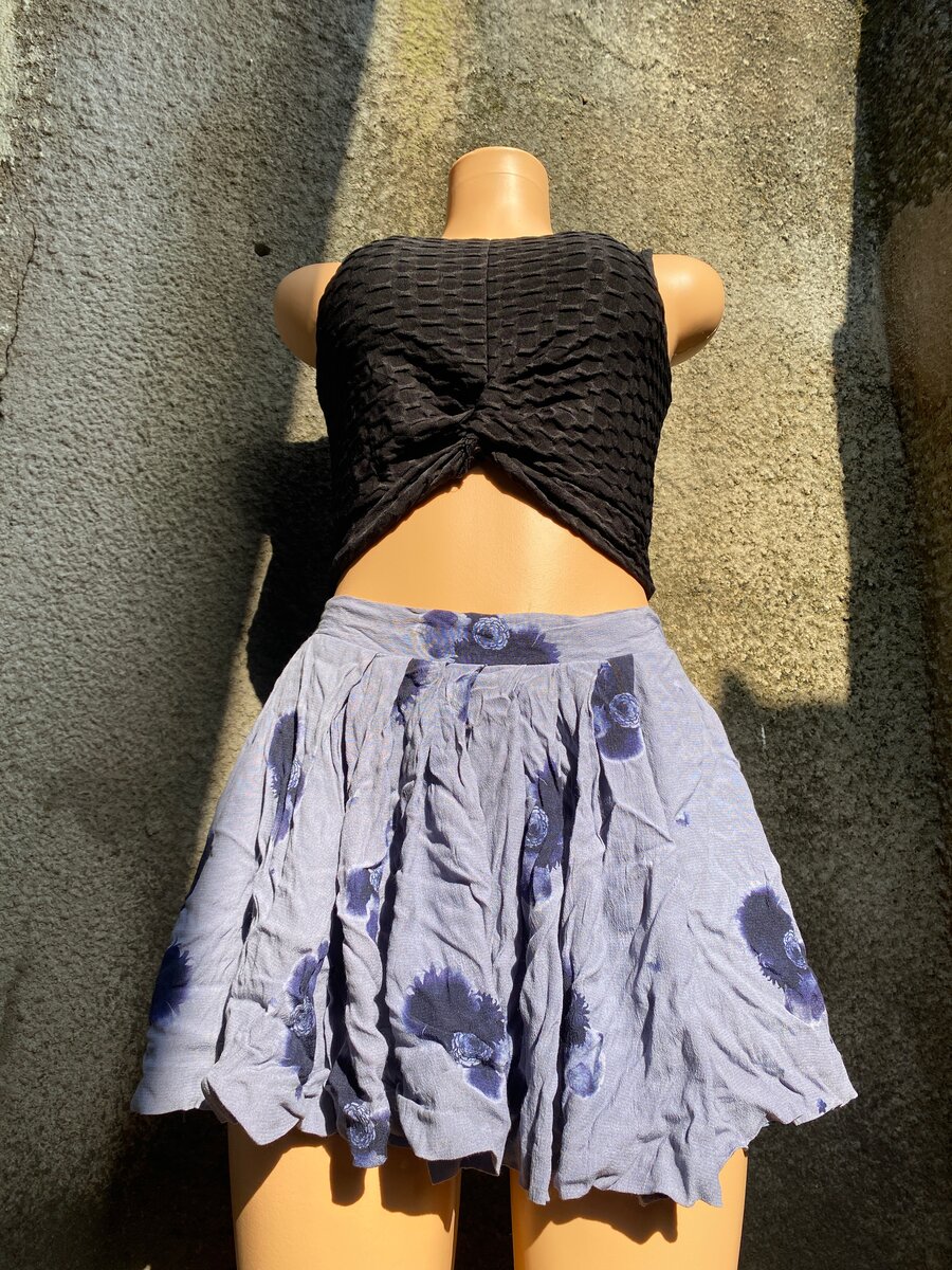 Jupe fluide à motif floral