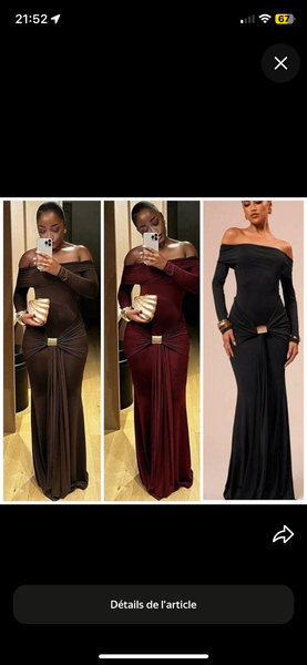 Robe Longue Épaule Dénudée