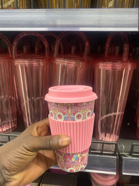 Tasse à café isotherme rose