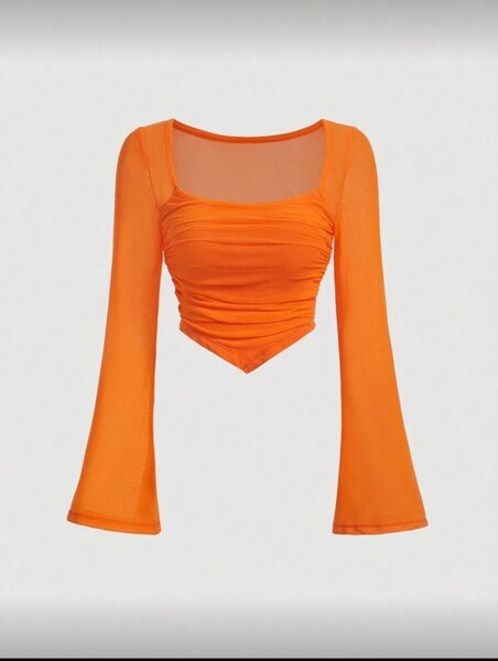 Haut à manches évasées femme