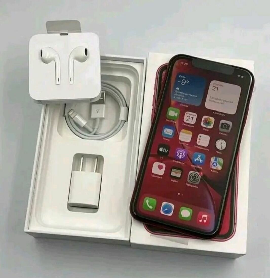 iPhone avec accessoires complets