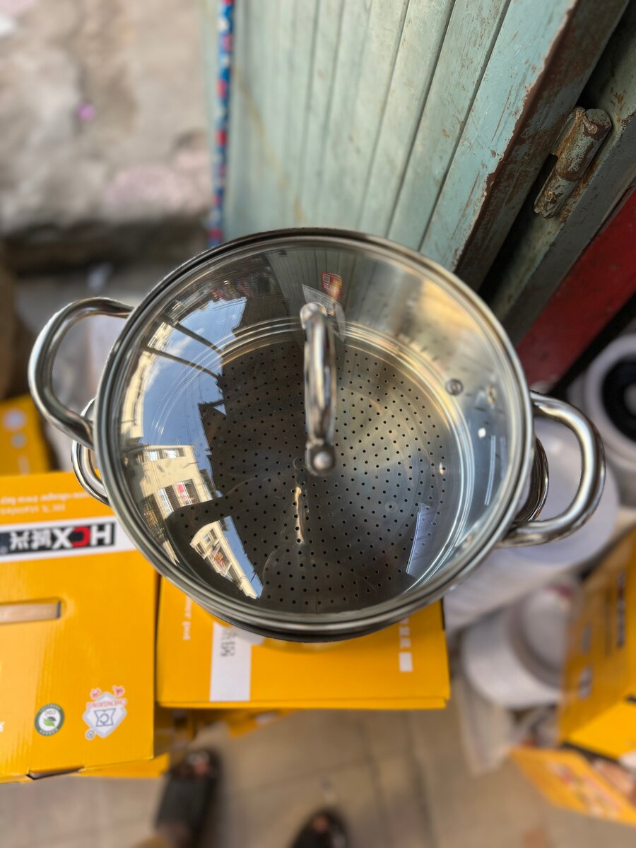 Cuit-vapeur inox deux étages 2