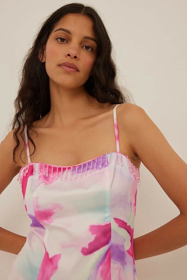 Colorful Satin Dress