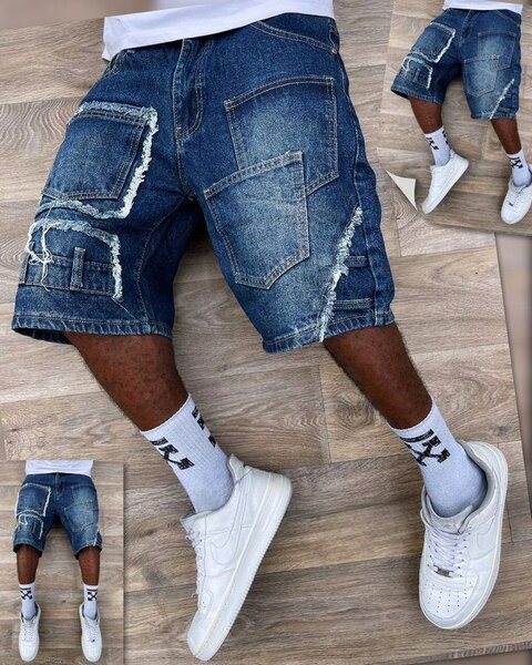 Shorts en jean déchiré pour homme