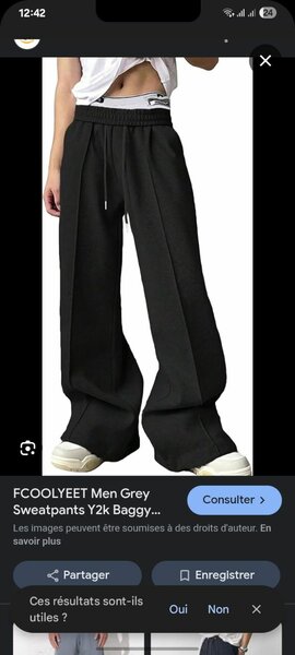 Pantalon ample homme Y2K