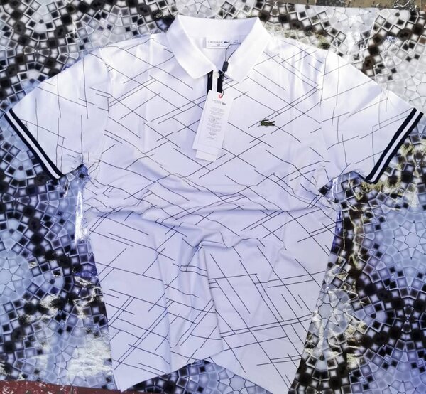 Polo homme blanc Lacoste