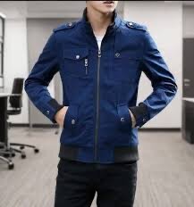 Veste Homme Bleu Élégante