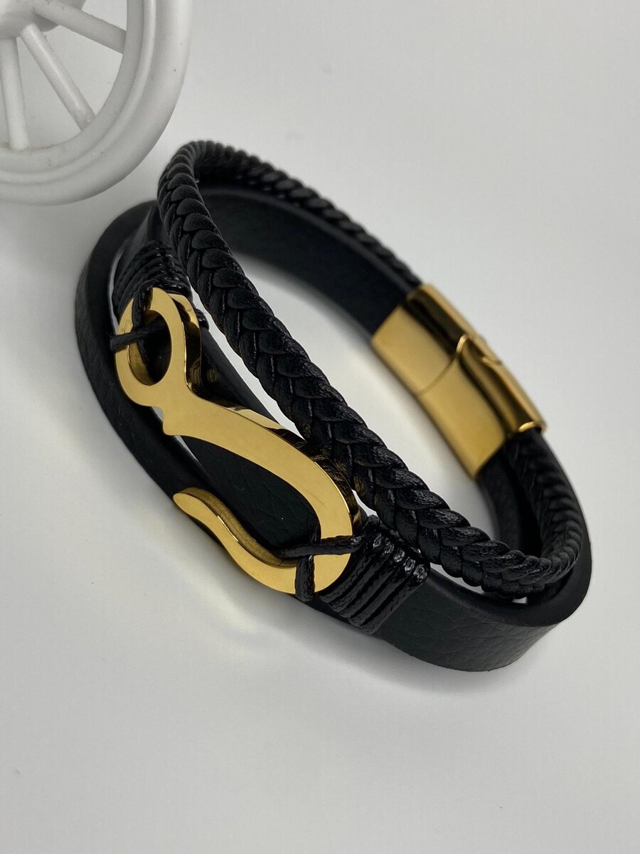 Stylish Leather Steel Bracelets