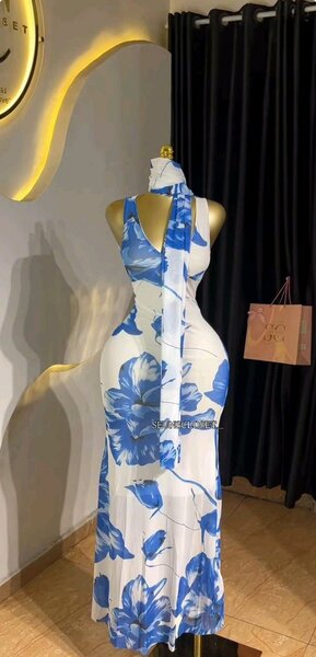 Robe longue imprimée élégante