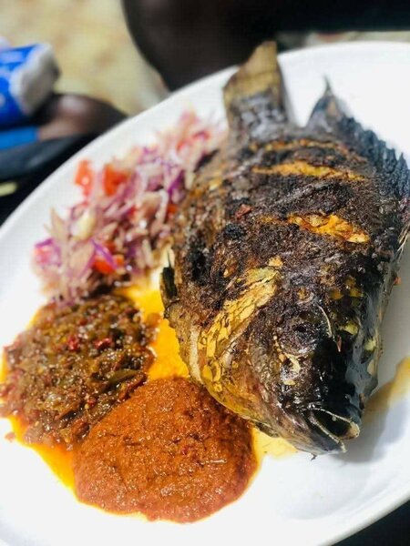 Poisson grillé savoureux