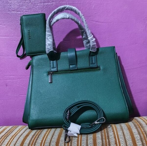 Sac à main en cuir vert pour femme
