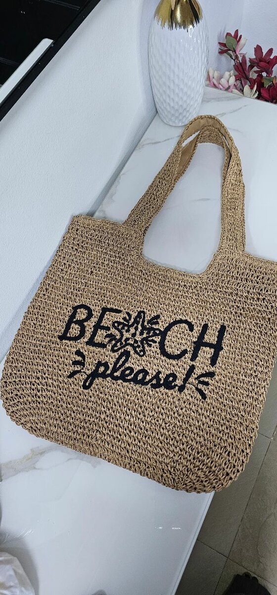 Sac de plage en paille