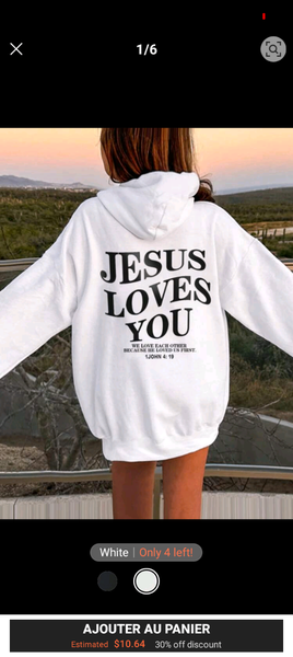 Sweat à capuche message spirituel