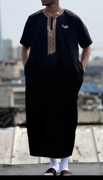 Thobe musulmane homme noir