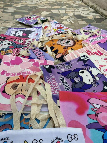 Sacs en toile imprimés mignons