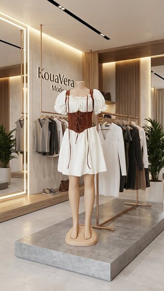 Robe Bohème avec Corset