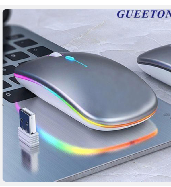 Souris sans fil RGB silencieuse