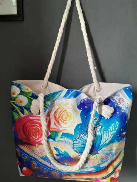 Sac cabas coloré papillon